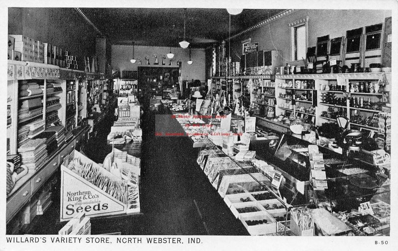 IN, North Webster, Indiana, Willard's Variety Store, Interior, Fort Wayne Pub