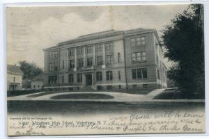 Watertown High School Watertown New York 1907 postcard