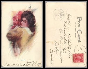 US 1907 Post Card Beauty to Berlin Germany