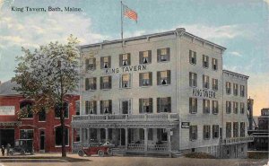 King Tavern Bath Maine 1919 postcard