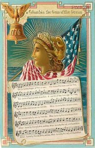 Patriotic, Columbia the Gem of the ocean, Embossed, National Song Series