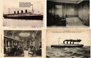 SHIPPING SS PARIS STEAMER SHIP 100 Vintage Postcards (L3567)