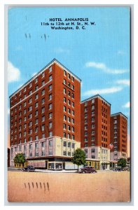 Hotel Annapolis Washington DC Linen Postcard W20