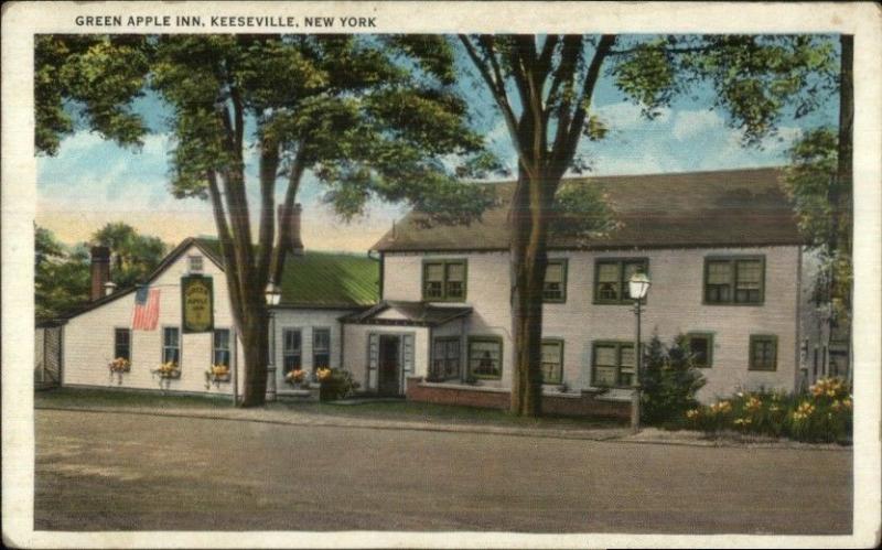 Keeseville NY Green Apple Inn c1920 Postcard