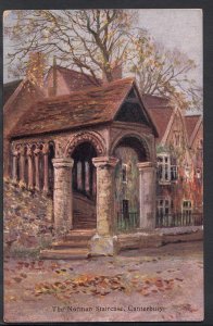 Kent Postcard - The Norman Staircase, Canterbury   RS3687