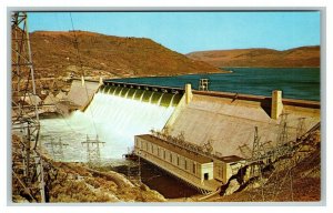 Vintage 1960's Postcard Aerial View Grand Coulee Dam Columbia River Washington
