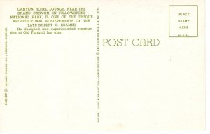 Vintage Postcard- Canyon Hotel Lounge near the Grand Canyon Interior