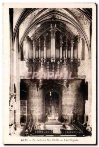 Postcard Old Albi Cathedral Ste Cecile Organs