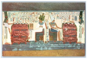 Thebes Tomb Of Queen Nefertari Offering Seated Figure Of Tum Egypt Postcard 