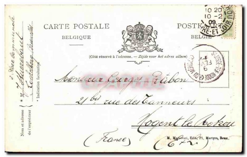 Old Postcard Brussels City Hall