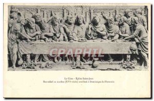 Postcard The Old Church Cene St. John Bas Relief Marble attribute to Dominiqu...