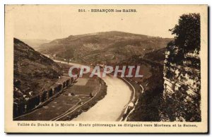 Old Postcard Besancon Doubs Valley the Bains Malate Picturesque road heading ...