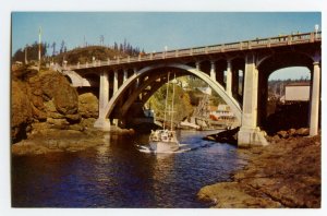 Postcard Bridge Charter Boats Fishing Depoe Bay Oregon Standard View Card 