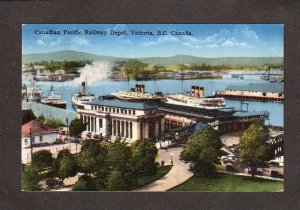 BC Canadian Pacific Railroad Depot Steamers Ship Victoria British Columbia