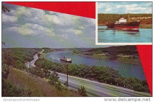 Massachusetts Cape Cod Bourne Scenic Highway Showing The Cape Cod Canal And S...