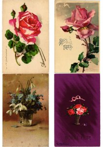 C.KLEIN FLOWERS 48 VINTAGE ARTIST SIGNED POSTCARDS (PART I) (L3415)