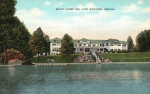 Vintage Postcard South Shore Inn Lake Wawasee Indiana IND