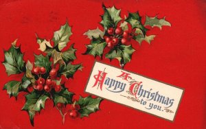 Vintage Postcard 1910's A Happy Christmas To You Greetings from Portland Oregon