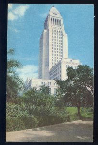 Los Angeles, California/CA Postcard, Majestic City Hall, Union Oil Color Scenes