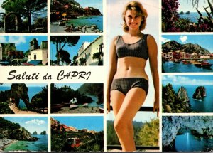 Italy Saluti da Capri Multi View 1975