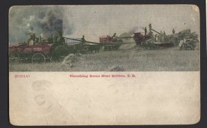 South Dakota SD Threshing Scene near BRITTON Steam Tractors pm1909 ~ DB