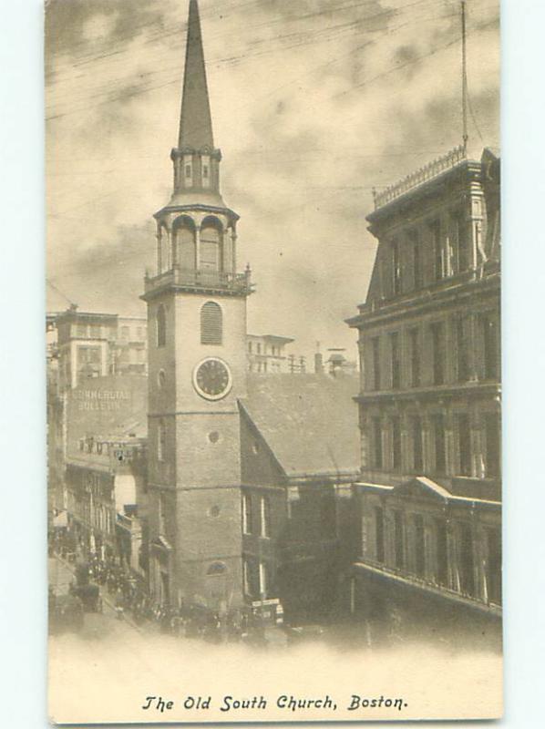 Unused Pre-1907 OLD SOUTH CHURCH Boston Massachusetts MA Q1673