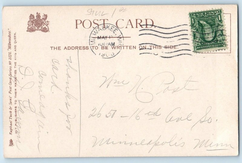 Milwaukee Wisconsin WI Postcard Whitefish Bay Exterior View 1908 Vintage Antique