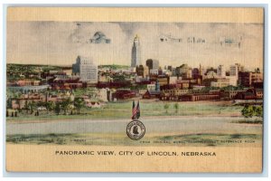 1944 Panoramic View City Of Lincoln Nebraska NE Posted Vintage Postcard