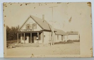 West Epping NH J.L. True General Store & RR Dock RPPC c1910 Postcard K12