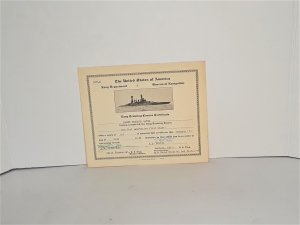 Vintage  Navy  Training  Certificate Year 1936