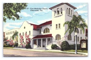 Postcard First Methodist Church Clearwater Fla. Florida