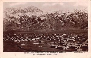 Landikotal Camp Showing a Snowfall Pakistan Writing on back 