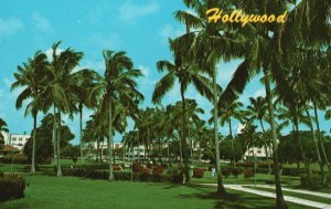 Vintage Postcard Tropical Landscape Fine Hotels & Beaches Hollywood Florida Fla.