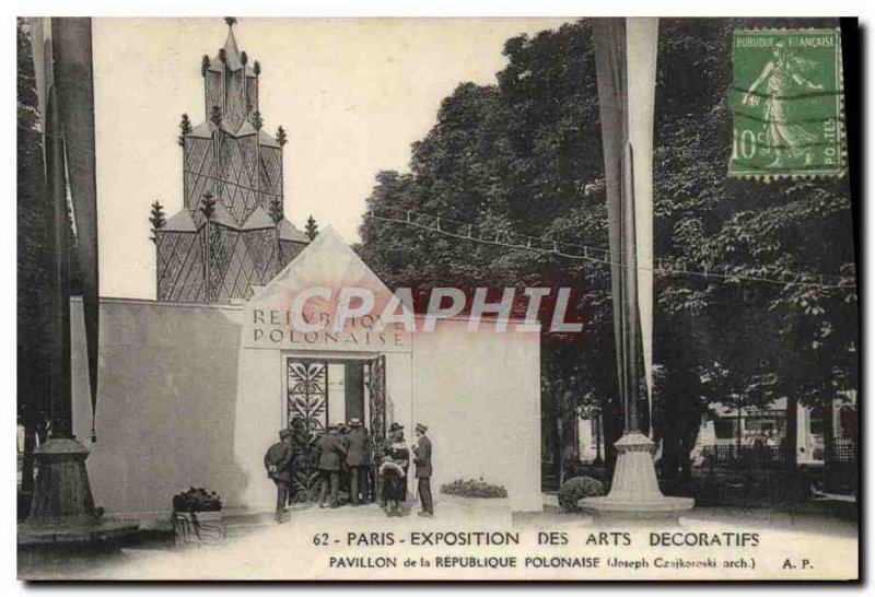 Old Postcard Paris Exposition des Arts Decoratifs the Republic of Poland Poli...