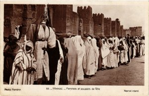 PC CPA MOROCCO, FLANDRIN 55, FEMMES ET POUPÉES, REAL PHOTO POSTCARD (b12147)