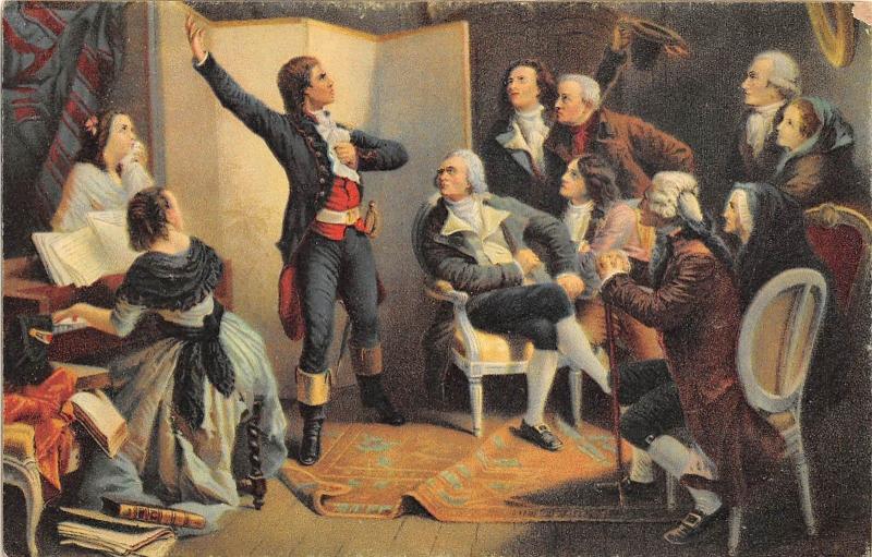 B43473 Peinting postcard Isidore Pils Rouget de L` Isle die Marseillaise