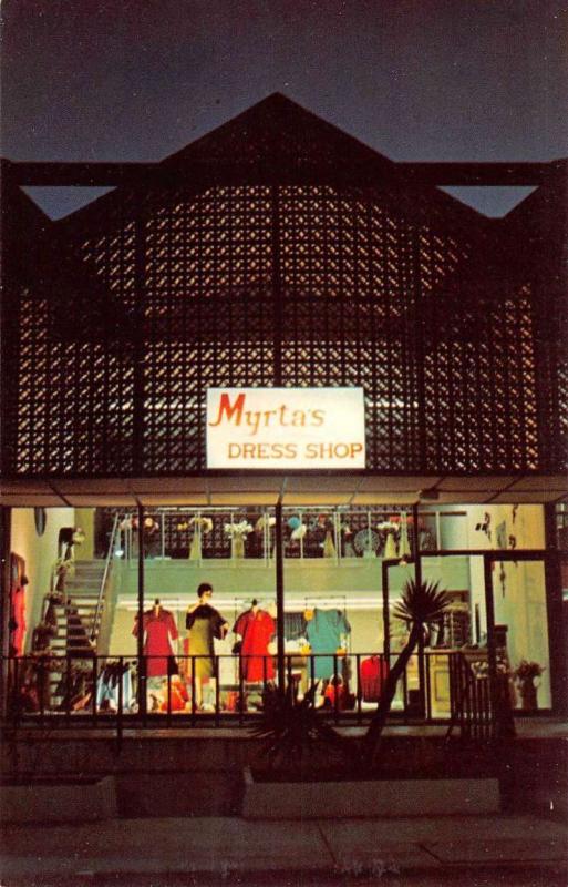 Matamoros Tamp Mexico Myrtas Dress Shop Exterior Vintage Postcard K91535