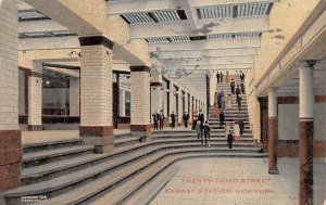 Twenty Third Street Subway Station New York Railroad, Train Postcard