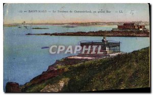 Old Postcard Saint Malo Le Tombeau de Chateaubriand the great Bey