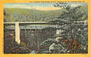 TALLULAH FALLS GEORGIA~BRIDGE U.S. HIGHWAY 23~WILMINGTON  DE POSTCARD CLUB NOTE