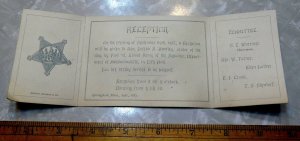 1885 Civil War GAR General Joseph R. Hawley Springfield, MA Post Trade Card F0