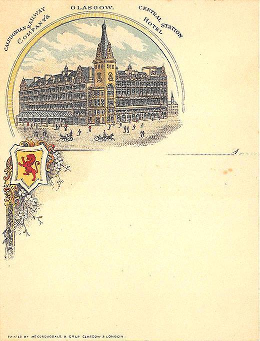 Glasgow Central Railroad Station Early Postcard