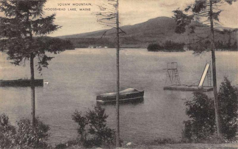 Moosehead Lake Maine Squaw Mountain Waterfront Antique Postcard K7876393