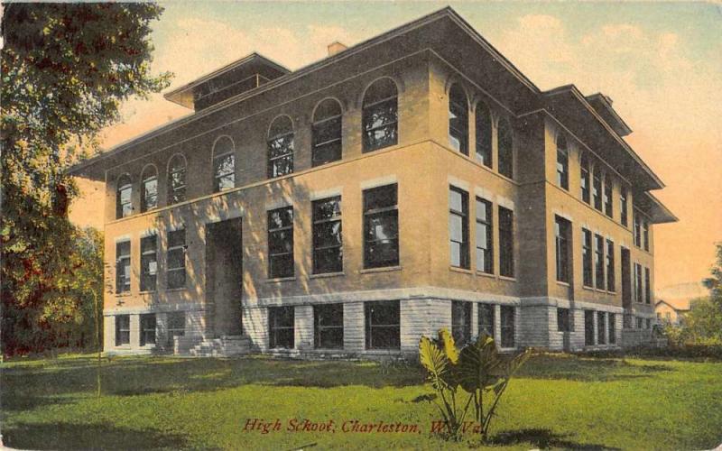 Charleston West Virginia High School Antique Postcard J45110