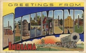 Richmond, Indiana Large Letter Town 1948 postal used 1948