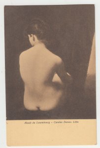 P3144 old postcard nude musee du luxembourg-carolus duran , litia