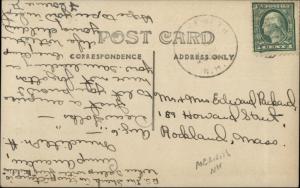 Meredith NH Postal Cancel Tents at Anawan - Girls Camp - Scouts? RPPC c1915