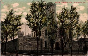 Blair County Jail, Altoona PA c1908 Vintage Postcard S78