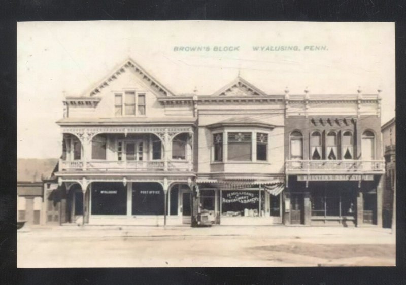 Foto Real Wyalusing Pennsylvania PA. Downtown Street Scene postal copia 