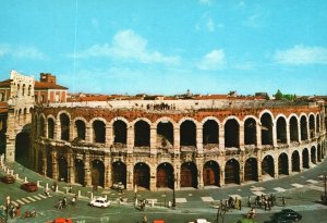 Postcard The Arena Verona Roman Amphitheatre In Piazza Bra Verona, Italy